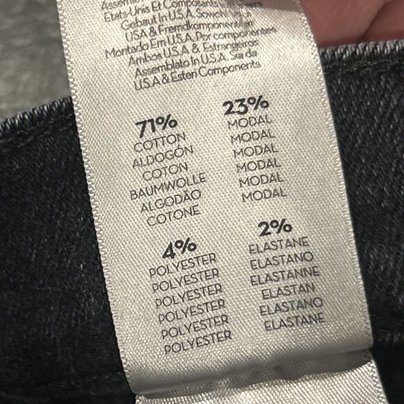 Mother The Hustler Ankle Fray Jeans Womens 23 Black Encounters At Night - Picture 5 of 10